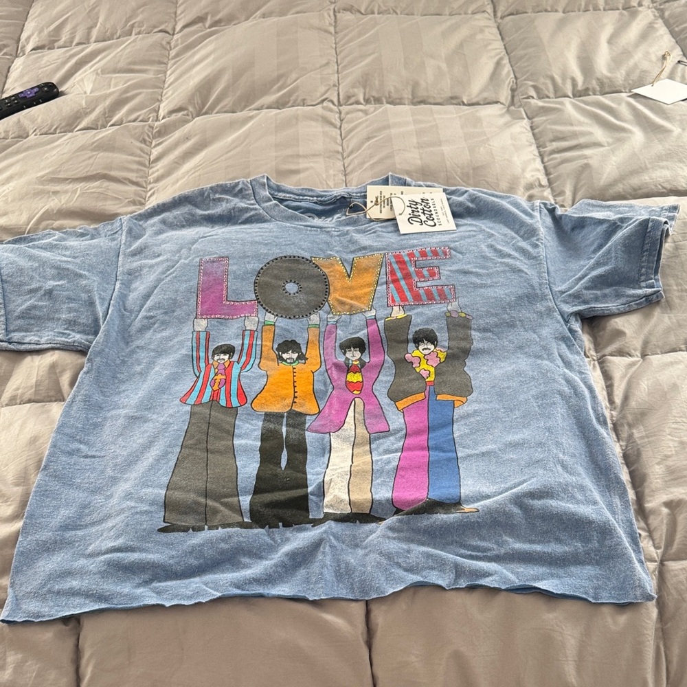The Beatles Blue Love Graphic Kids T-Shirt